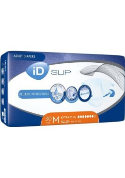 Подгузники для взрослых iD Expert Slip Extra Plus размер M, 30 шт (80-125 см)